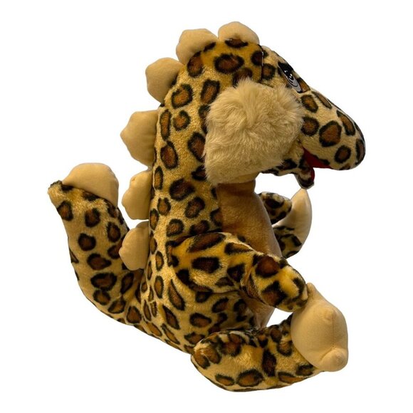 Cheetah Print Dinosaur Plush Stuffed Animal Toy 14 Inch Soft Kids Gift Boy Girl - Picture 4 of 14